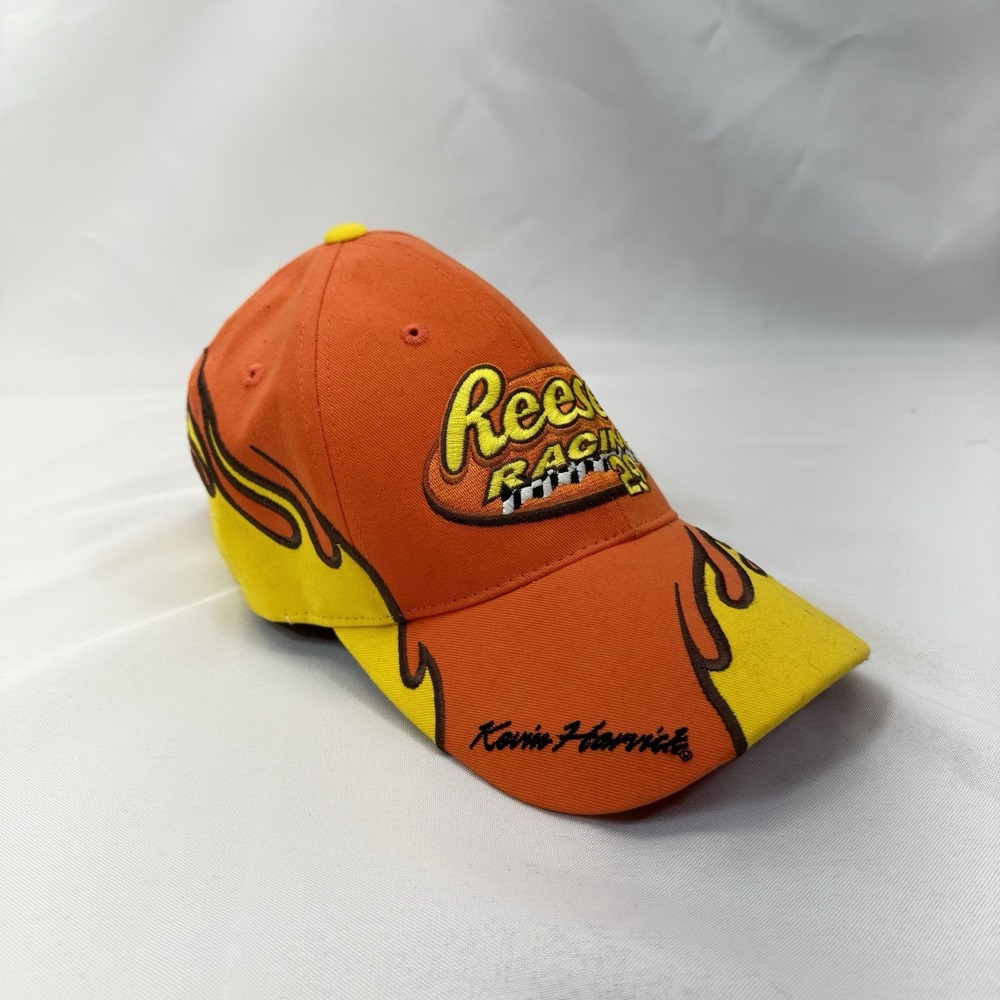 Nascar Reese's Racing 29 Kevin Harvick Hat Strapback Flames Embroidered‎